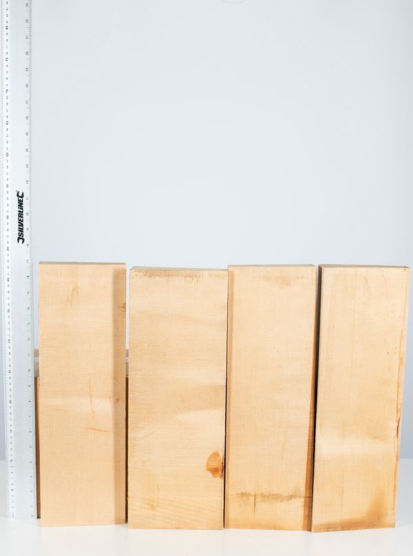 Four violin fronts, spruce