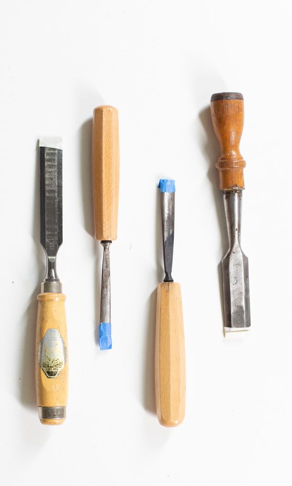 Four chisels, various sizes