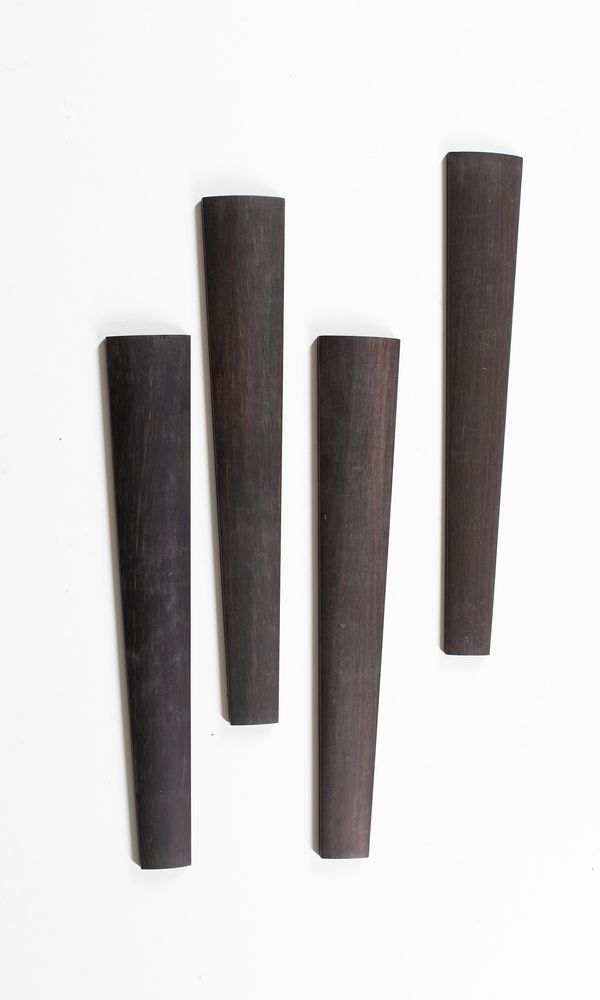 Four viola fingerboards, ebony
