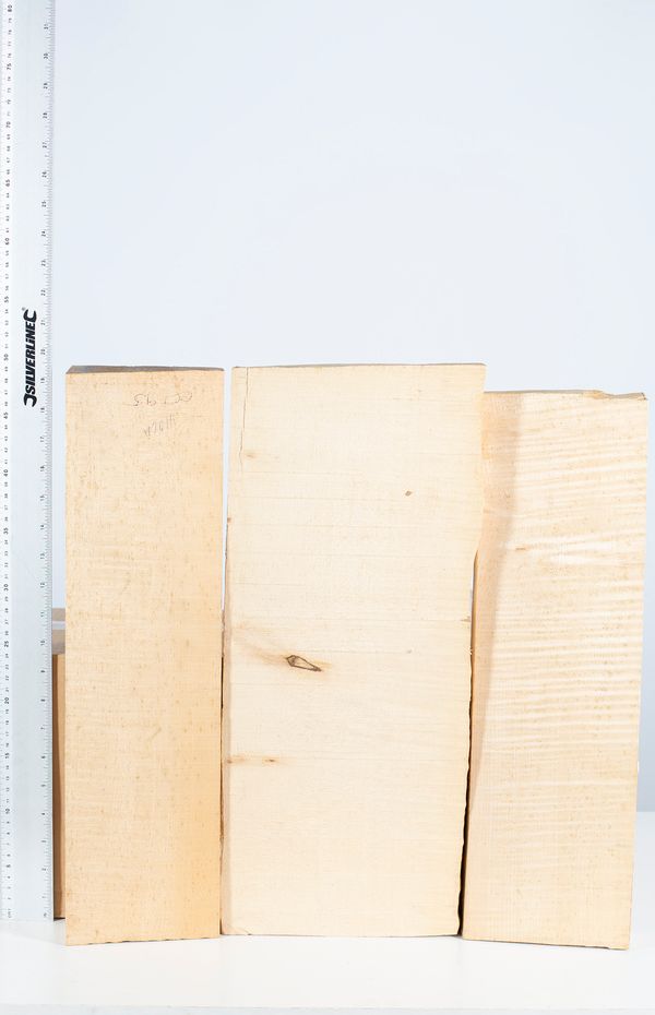 Four violin backs, maple