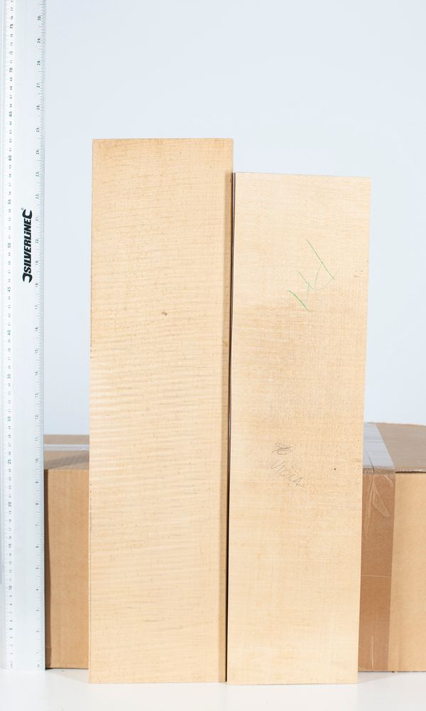 Two viola backs, maple