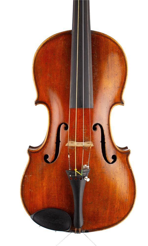 A violin, labelled [indistinctly]