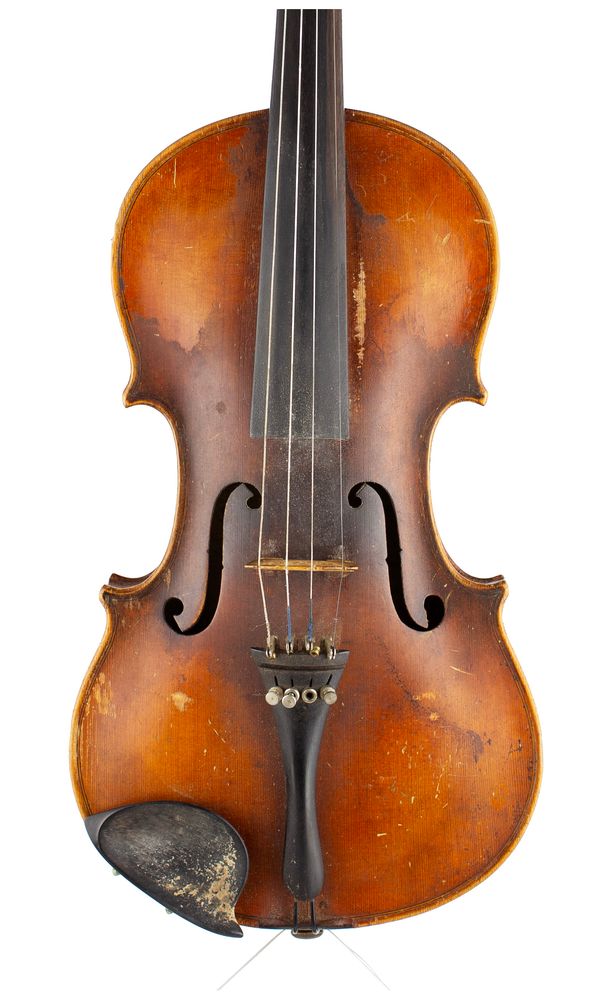 A violin, branded Stainer [on button]