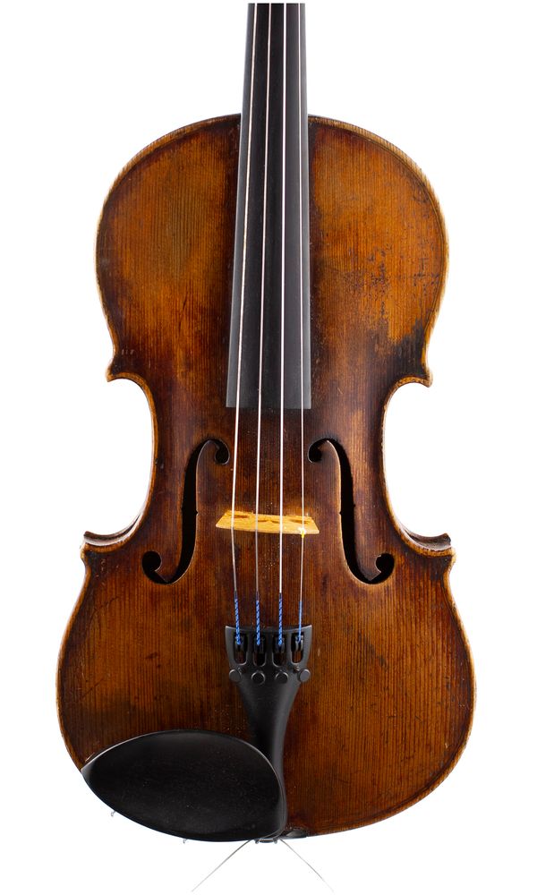 A violin, labelled Richard Duke