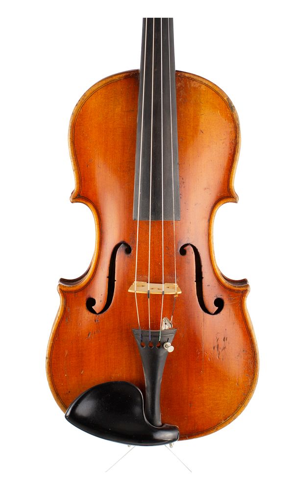 A three-quarter size violin, labelled Antonius Stradiuarius