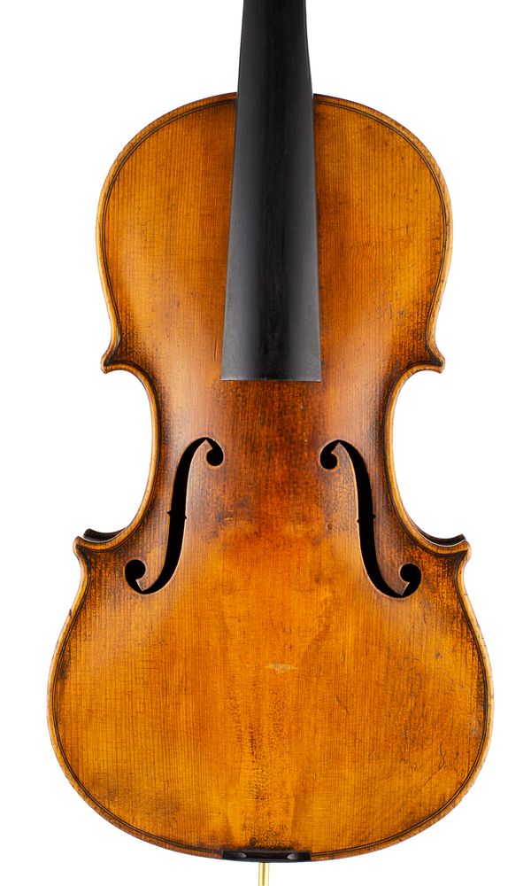 A viola, labelled Antonius Stradiuarius 100 years old