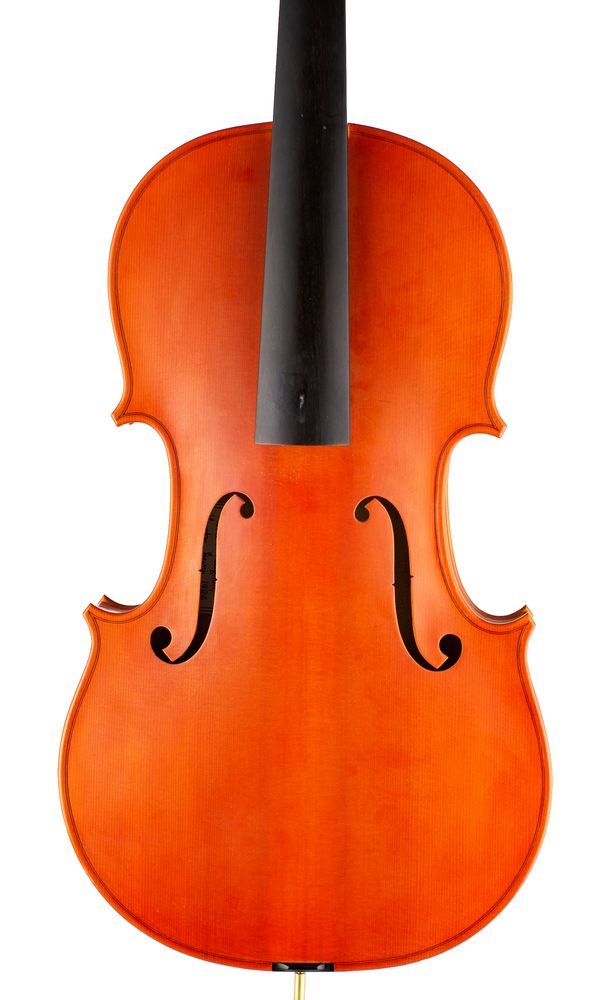 A viola, labelled Derek Vaughan