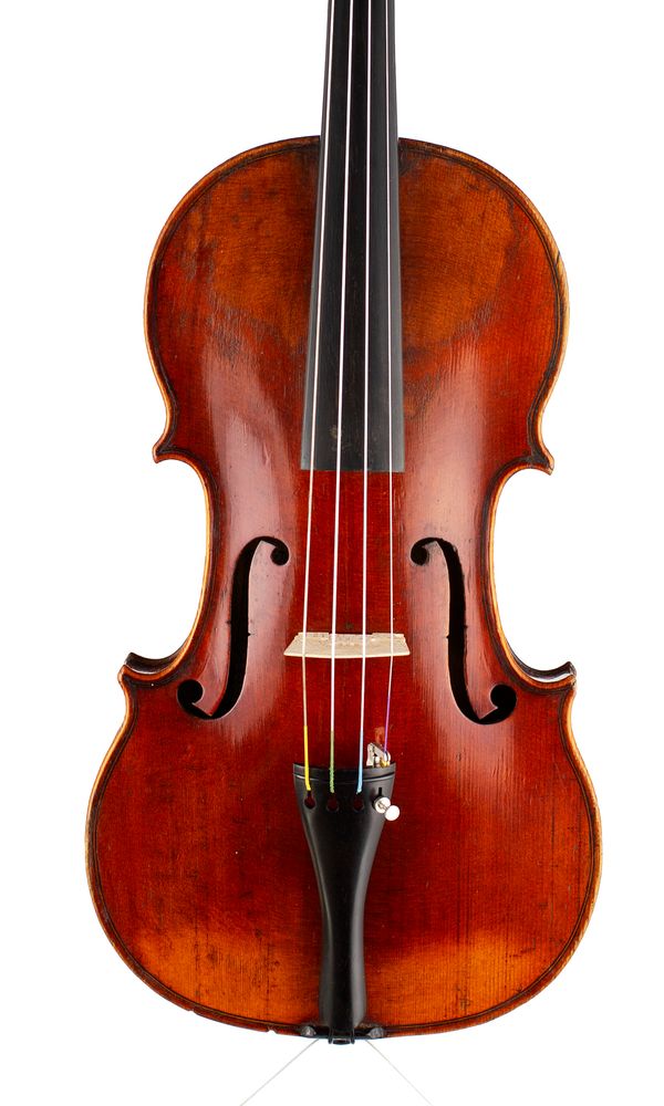 A violin, labelled Charotte-Millot