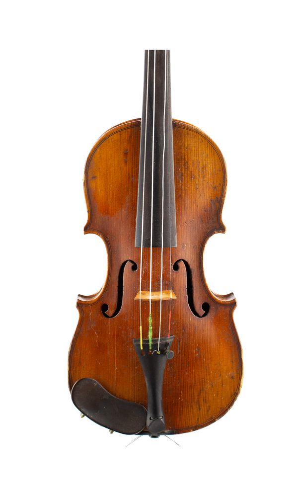 A half-sized violin, unlabelled