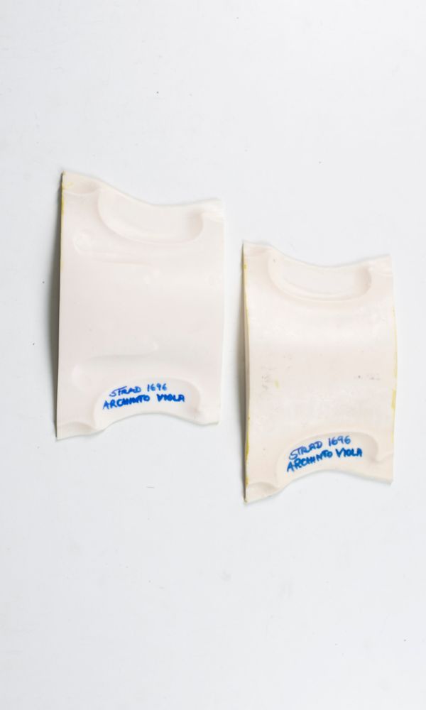 Two Strad 1696 viola resin cast