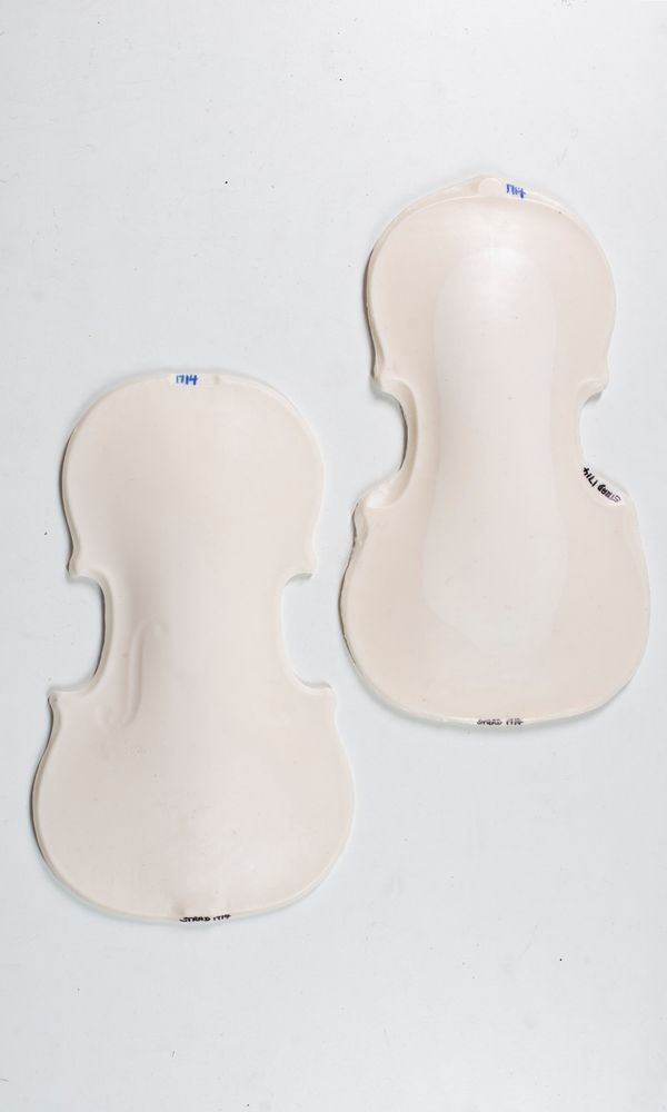 Two Strad 1714 violin resin cast