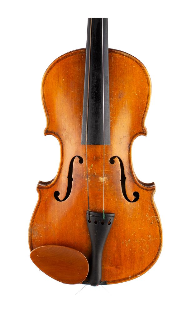 A three- quarter size violin, unlabelled