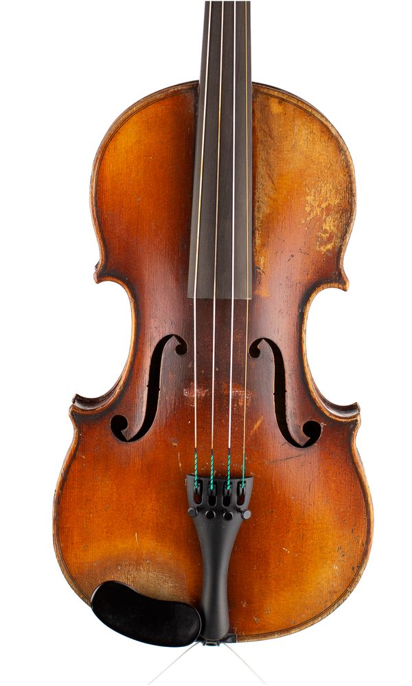 A violin, labelled Antonius Stradiuarius