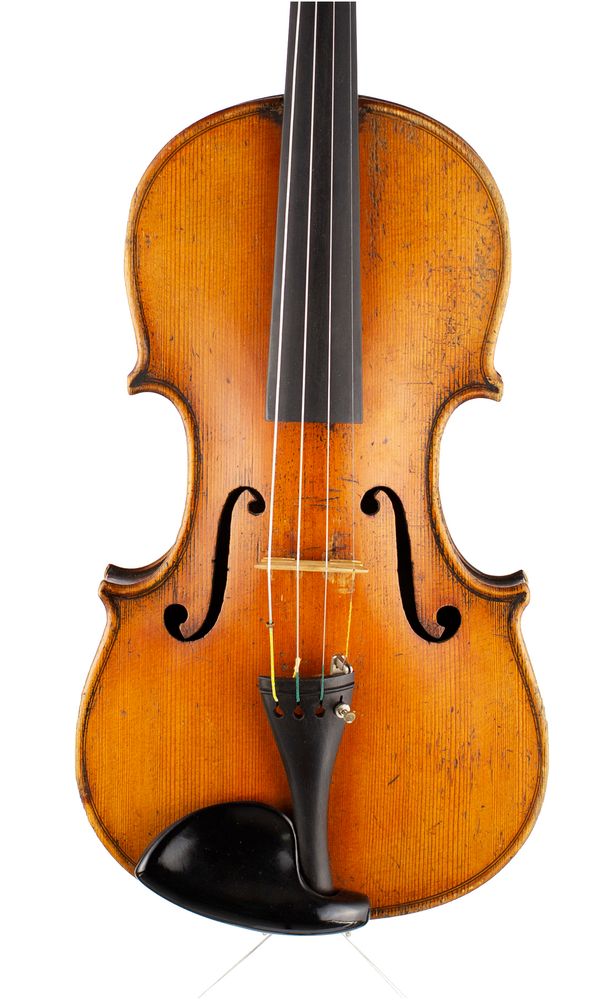 A violin, labelled Antonius Stradiuarius