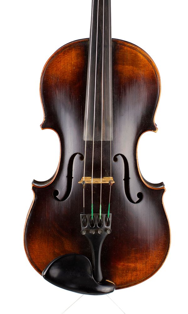 A violin, labelled Joseph Kloz