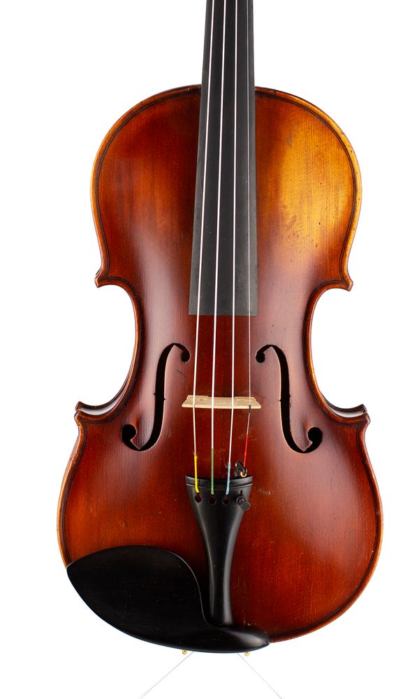 A violin, labelled Bosi Carlo