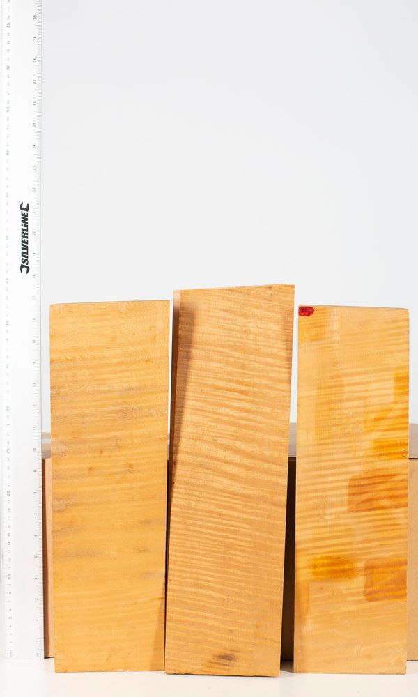 Four violin backs, maple