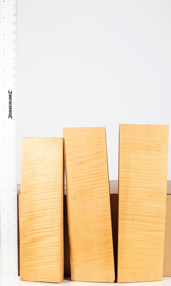 Four violin backs, maple