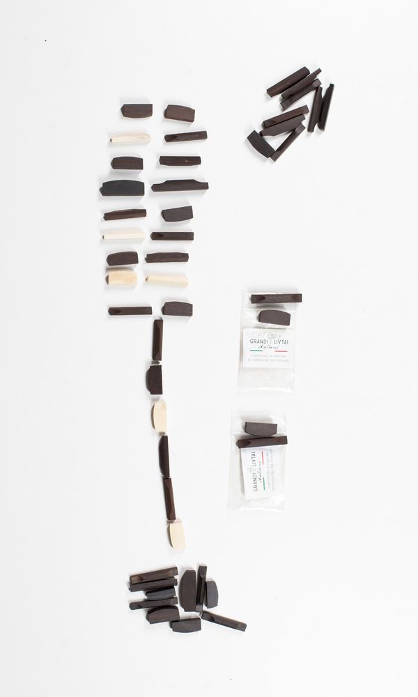 A small quantity of nuts and saddles