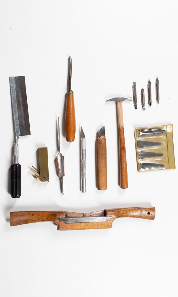 A box of assorted tools