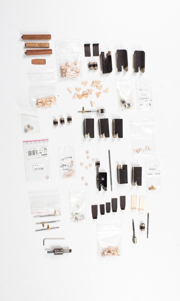 A box of bow related parts