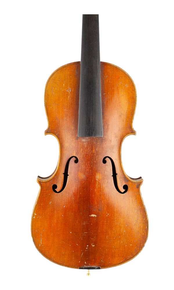 A half-sized violin, unlabelled