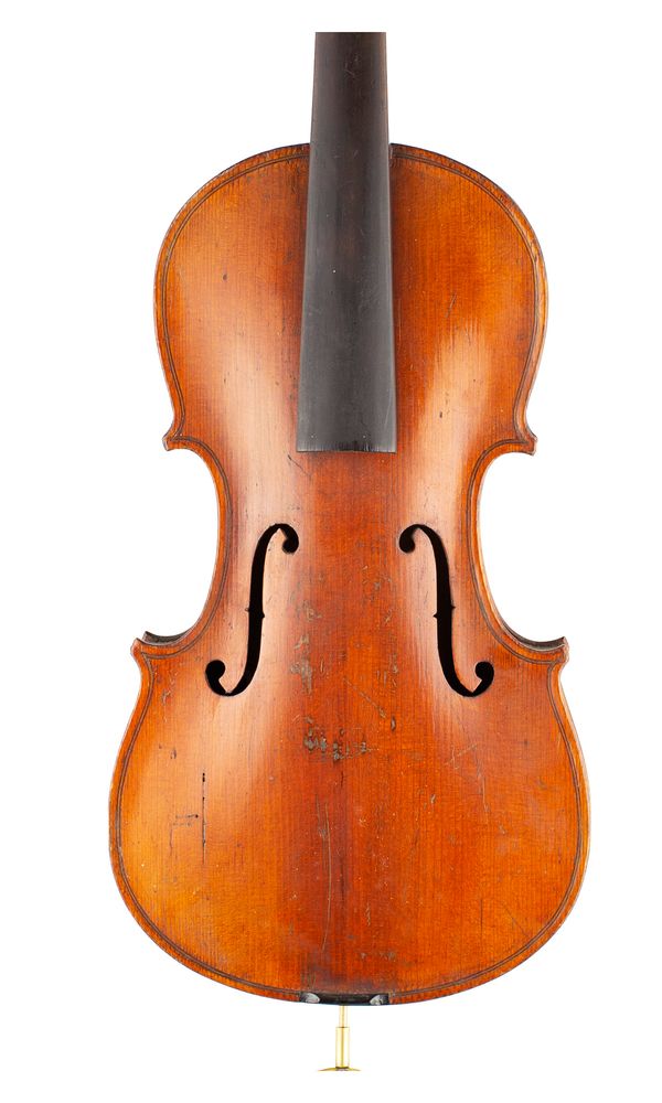 A three-quarter sized violin, unlabelled