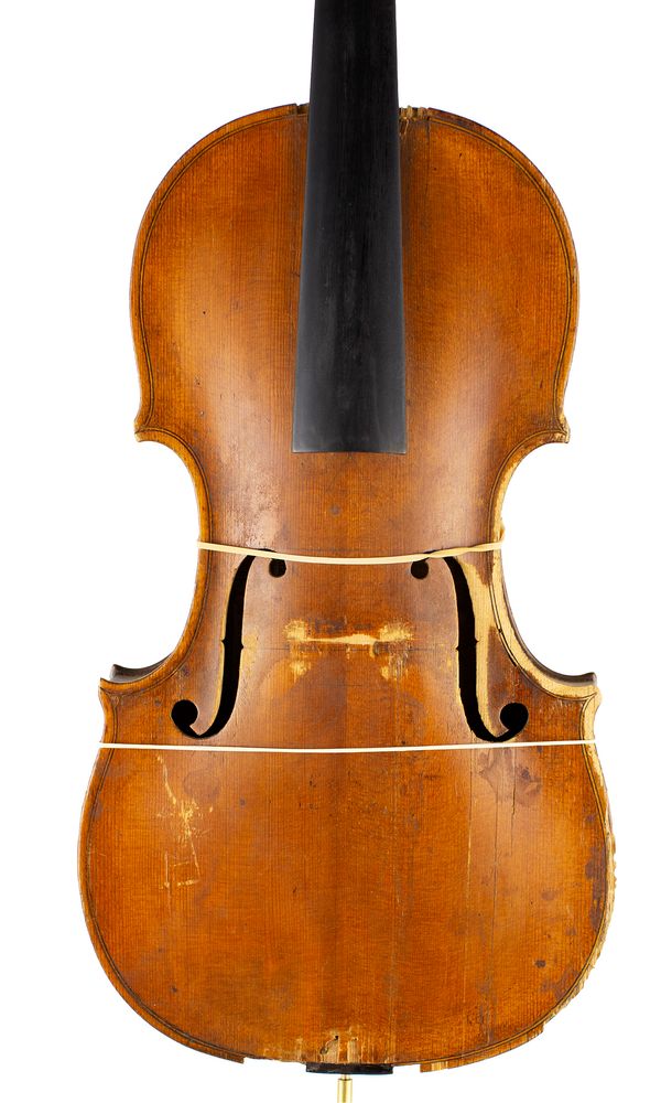 A violin, labelled Francifcus Geiffenhof