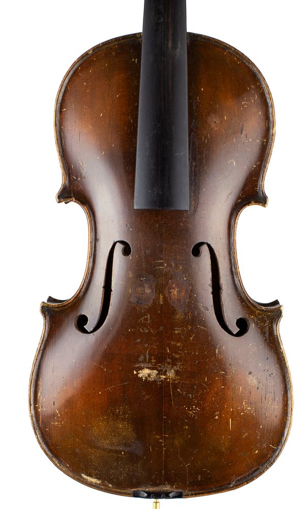 A violin, labelled [illegibly]