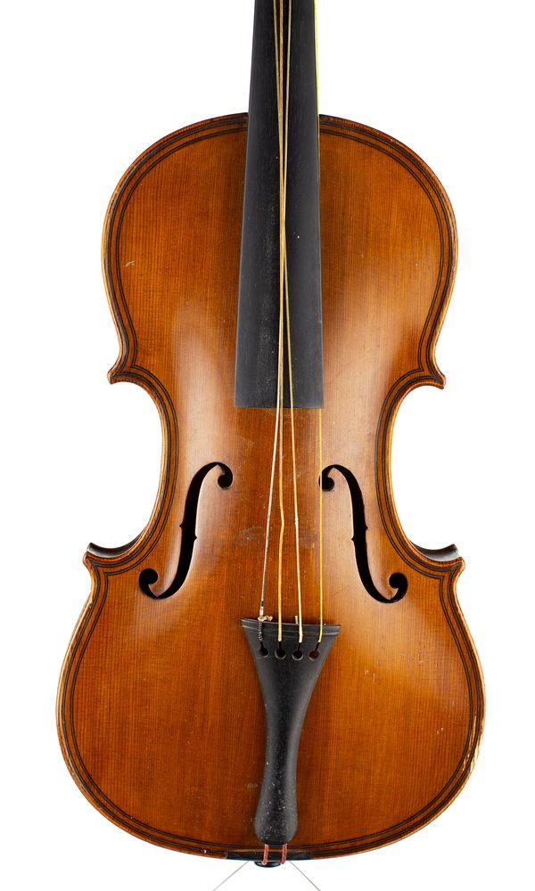 A three-quarter sized violin, unlabelled