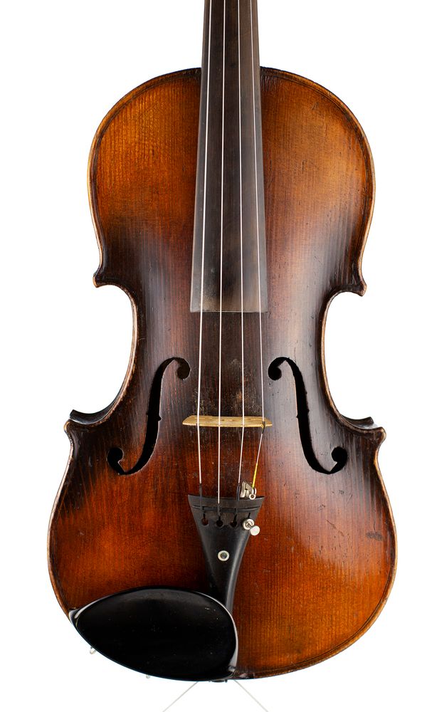 A violin, labelled Peir Schovanek