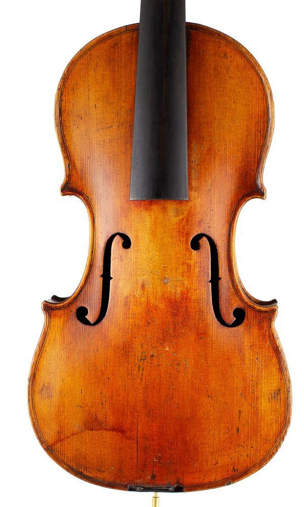 A violin, labelled Antonius Stradiuarius Cremonenfis