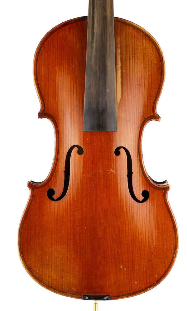 A violin, labelled Antonius Stradivarius Cremonensis