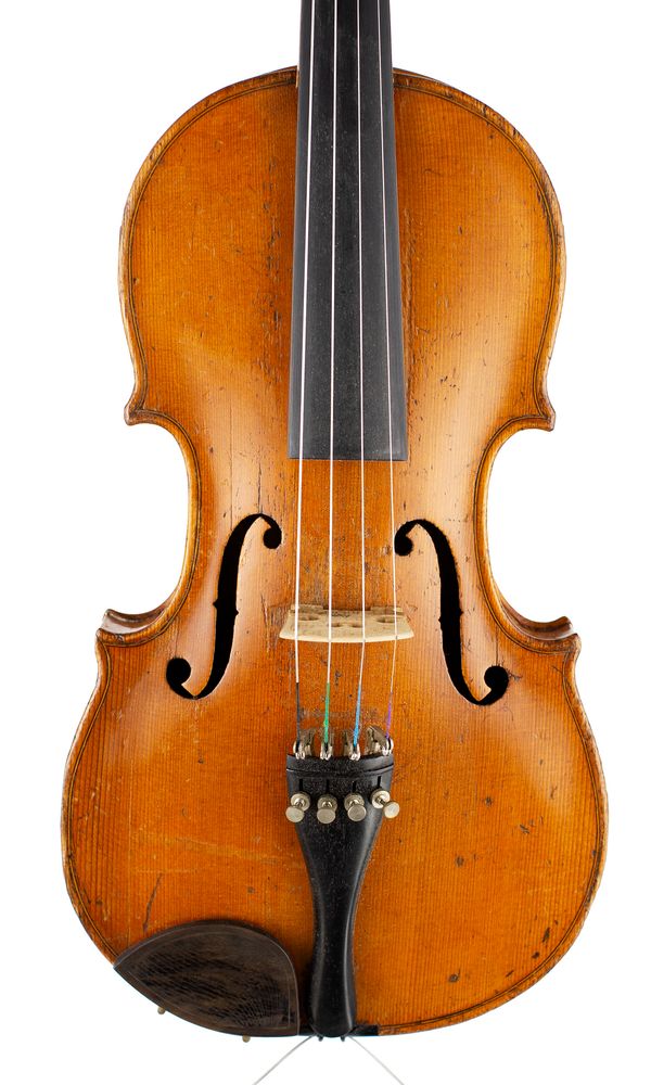 A three-quarter sized violin, labelled Ole Bull