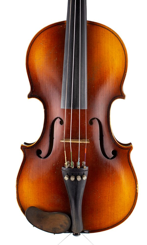 A violin, labelled Antonius Stradivarius