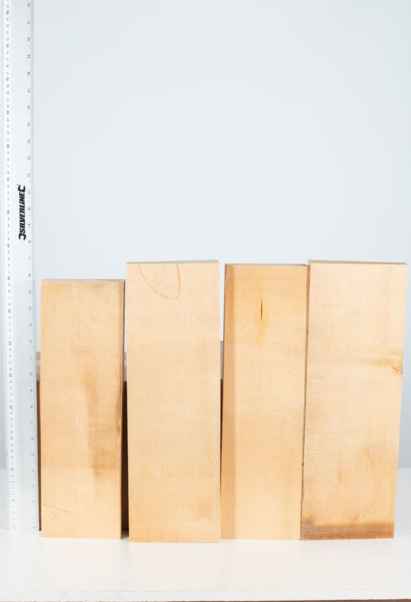 Four violin fronts, spruce