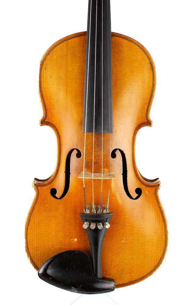 A three-quarter sized violin, unlabelled