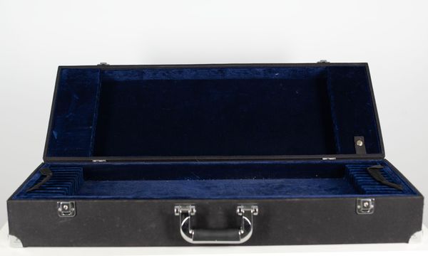 A bow case with space for thirty-six bows