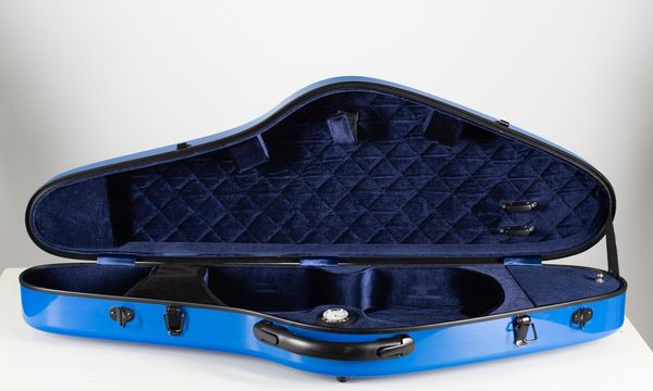 A violin case, branded Muzip