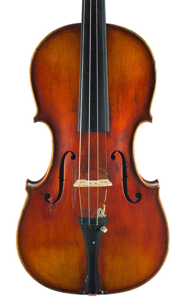 A three-quarter-sized violin, unlabelled