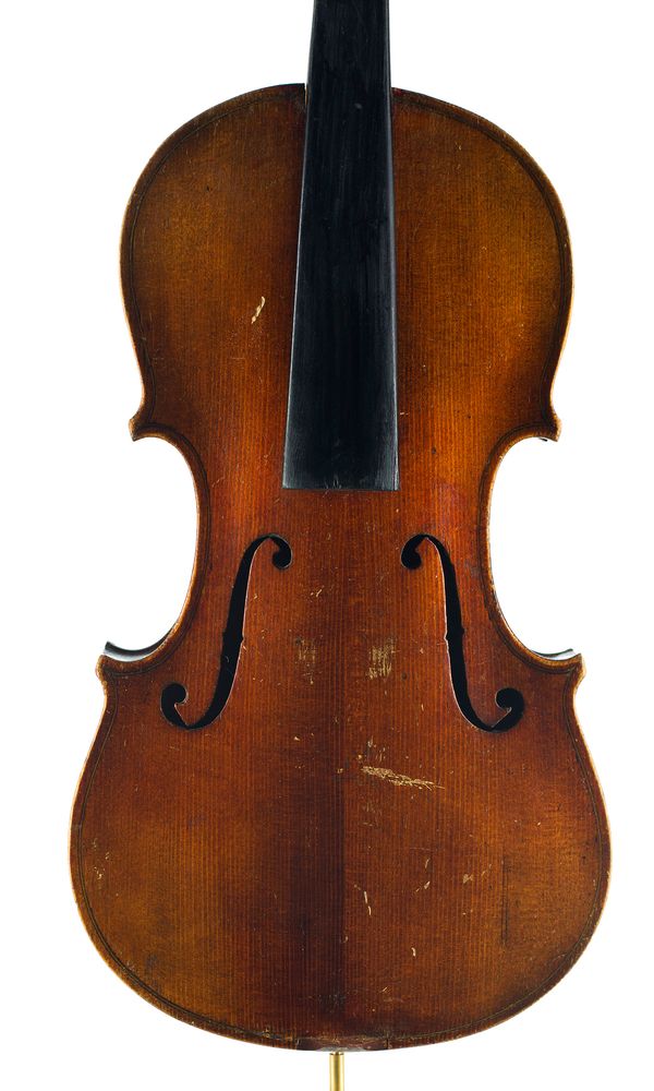 A violin, labelled Antonius Stradivarius