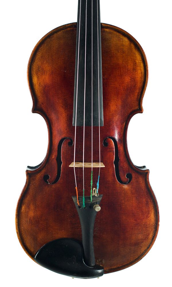 A violin, labelled Jaroslav Dvorak, Pragae