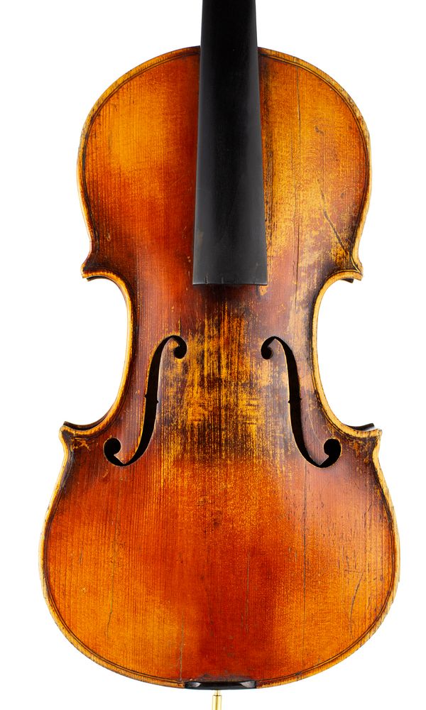 A violin, labelled Antonius Stradiuarius