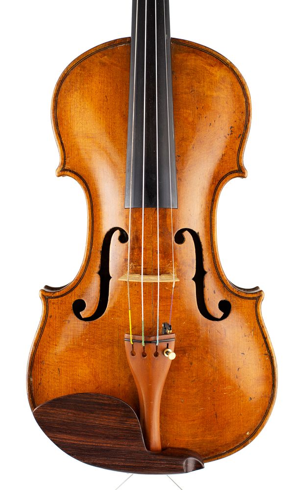 A violin, labelled Alexander Gaglianus