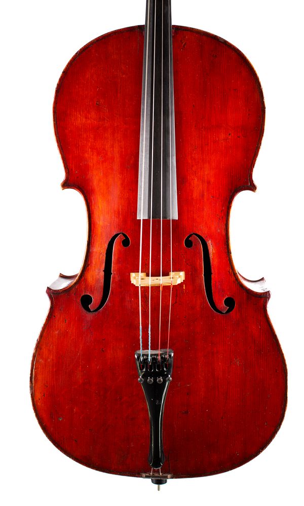 A cello, labelled Franciscus Challo