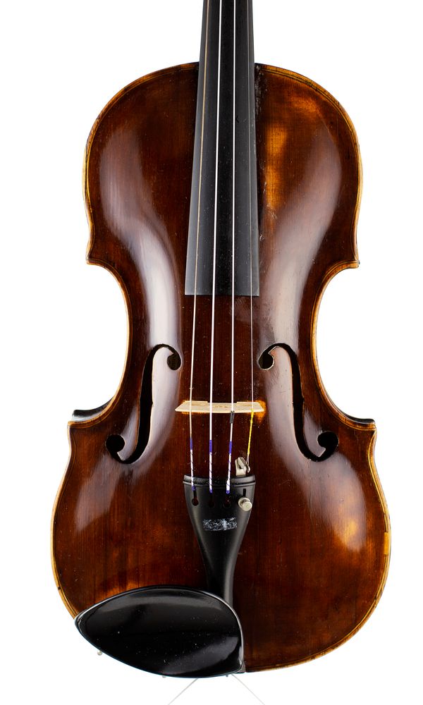 A violin, labelled Carlo Antonio Testore