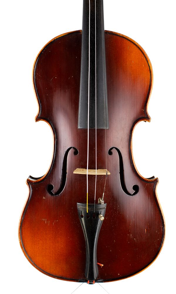 A violin, labelled Antonius Stradiuarius