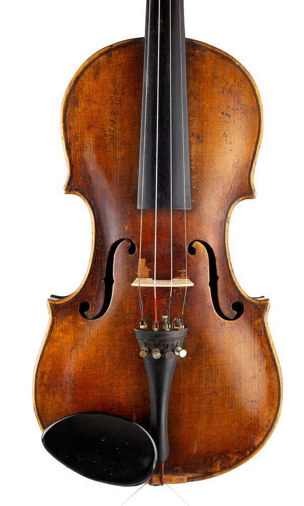 A violin, labelled Burger Karoly