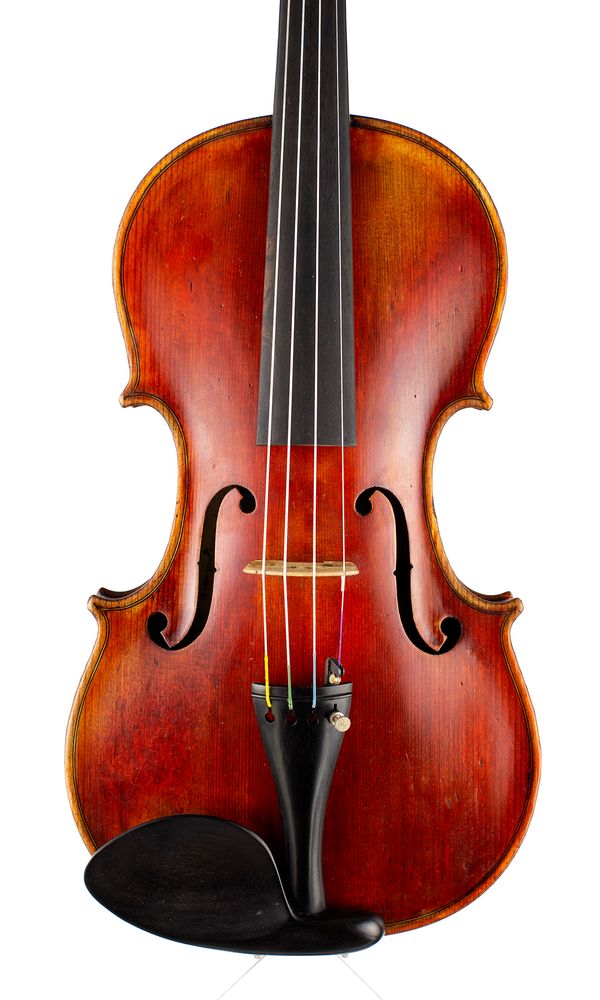 A violin, labelled Joseph Rocca