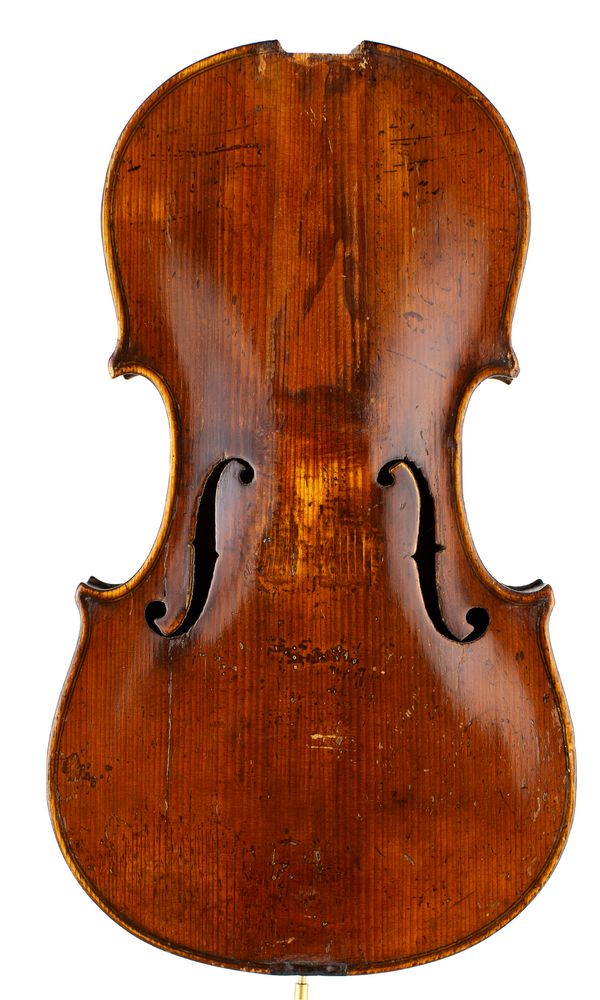 A violin, inscribed [on back, indistinctly]